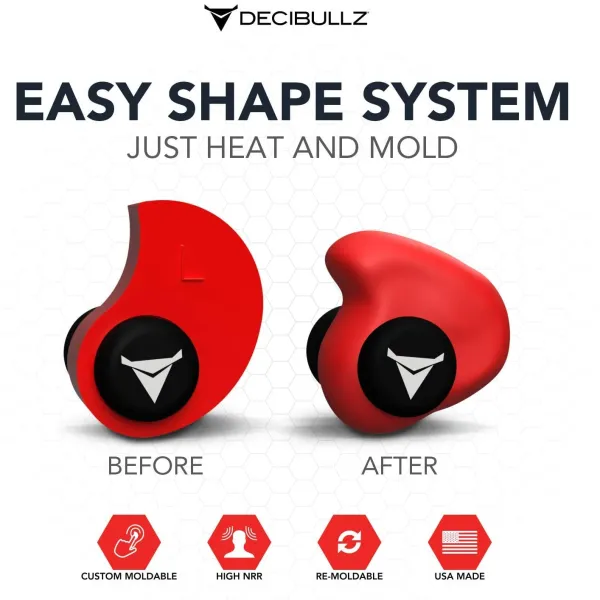 Decibullz Earplugs | Red