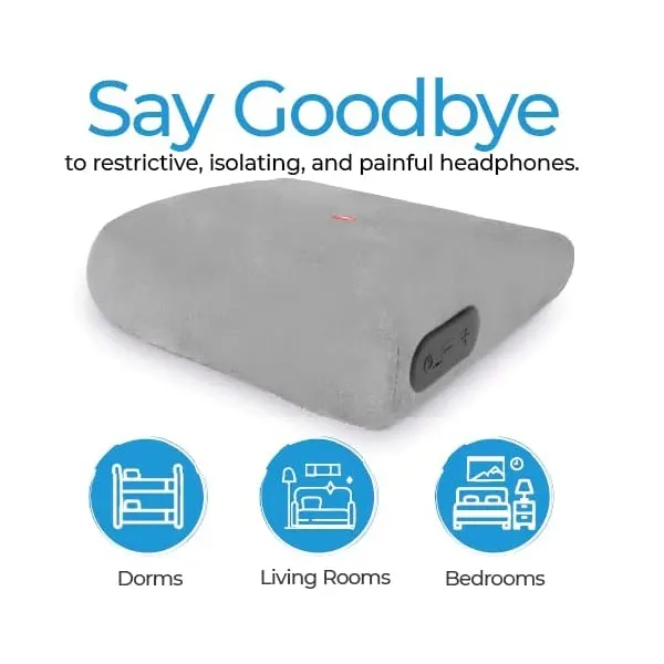 KARE Audio Head Spot SonicCast TV | Bone Conduction Pillow + Transmitter | Dark Silver