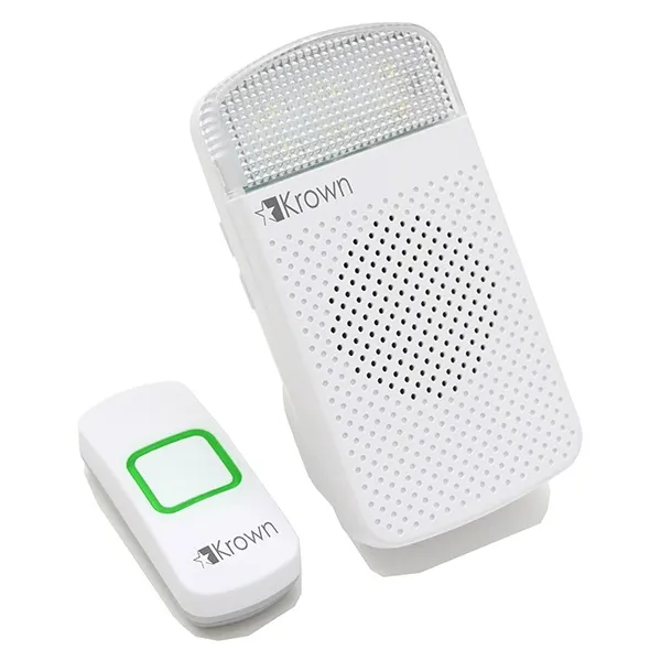 Krown LookOut Sidekick Receiver & Wireless Push Button Doorbell Transmitter
