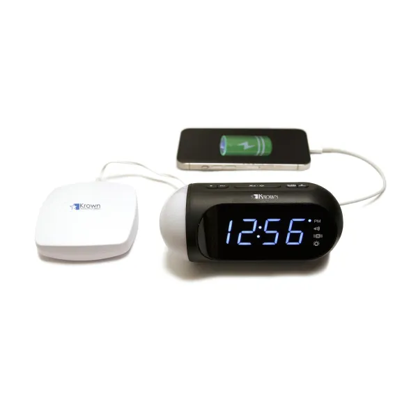 Krown Visual VibeAlert Alarm Clock with Bed Shaker
