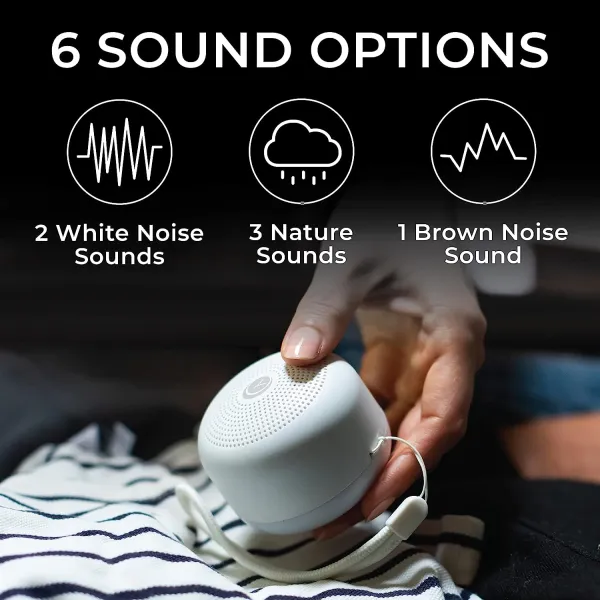 Yogasleep Travel Mini Sound Machine with Night Light | White