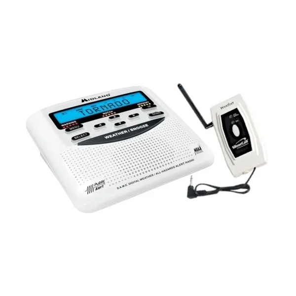 Midland Weather Alert Radio with Silent Call Medallion Series Transmitter