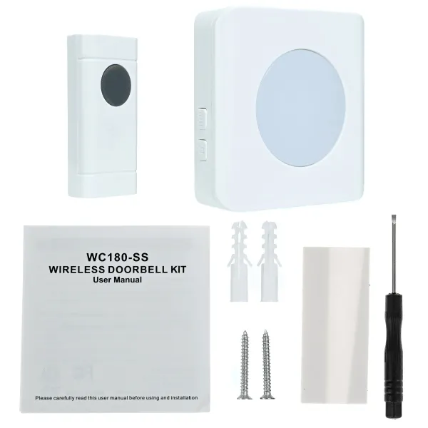 Safeguard Supply WC180-SS Wireless Flashing Strobe Doorbell Kit