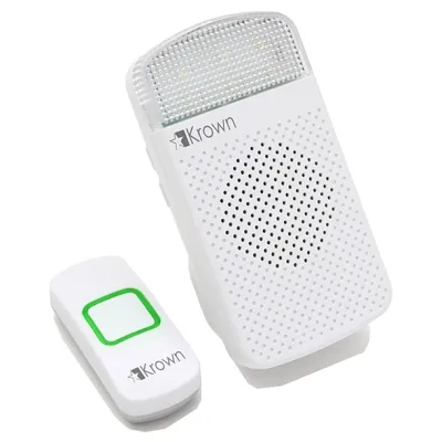 Krown LookOut Sidekick Receiver & Wireless Push Button Doorbell Transmitter