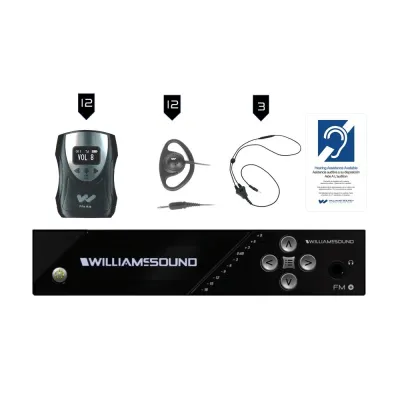 Williams Sound FM 558-12 Dual FM & Wi-Fi Assistive Listening System | 12 Listeners